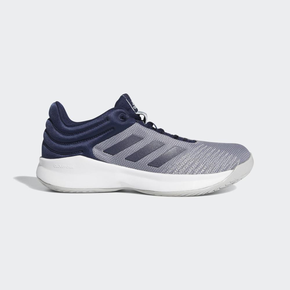 Adidas Men's Pro Spark 2018 Low Basketball Shoes Grey/Navy/Grey Ireland F99903